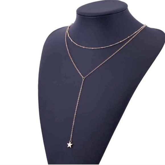 Last 1 New Dainty Star Double Layered Necklace - Picture 3 of 4